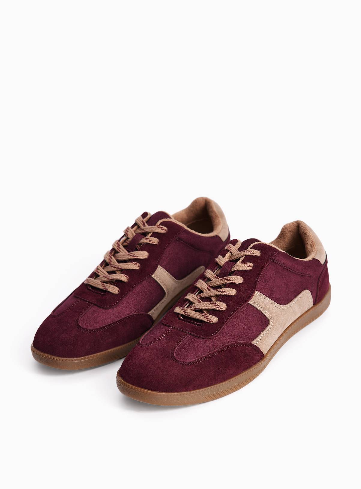 Dark Red Retro Bowling Trainers 4 - Image 2